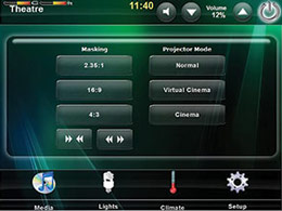 home theatre projector control