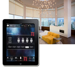ipad controlled motorized drapes