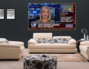 vanishing tv turned on