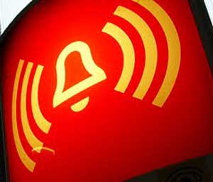 red alarm sign